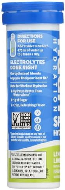 Nuun Active: Lemon+Lime Electrolyte Enhanced Drink Tablets 10 Count (Pack Of 2)