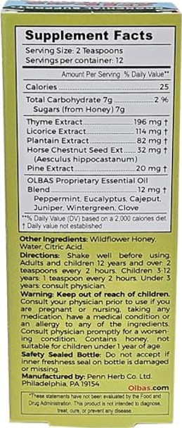Olbas Cough Syrup Herbal Cough Suppressant With Natural Essential Oils & Honey Soothes Throat Relieves Chest Congestion & Supports Healthy Breathing 4 Fl Oz