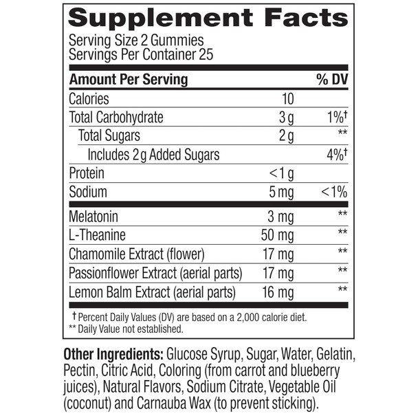 OLLY Restful Sleep Gummy Supplements, Blackberry Zen, 50 Count OLLY Restful Sleep Gummy Supplements, Blackberry Zen, 50 Count