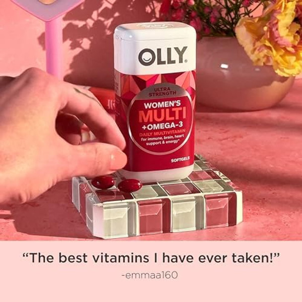 Olly Ultra Women'S Multi Softgels Overall Health And Immune Support Omega3S Iron Vitamins A D C E B12 Daily Multivitamin 30 Day Supply 60 Count