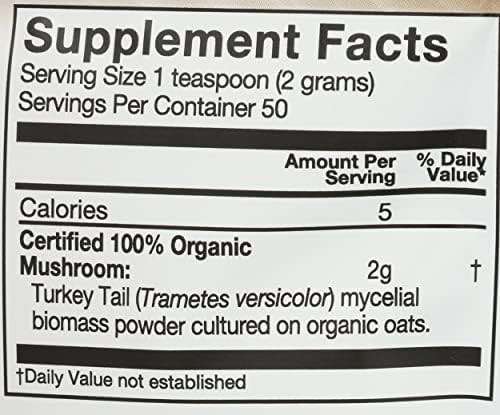 Om Mushroom Superfood Organic Turkey Tail Matrix Powder 3.5 Oz