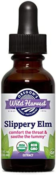 Oregon'S Wild Harvest 1:4 Organic Slippery Elm Extract 1 Fluid Ounce