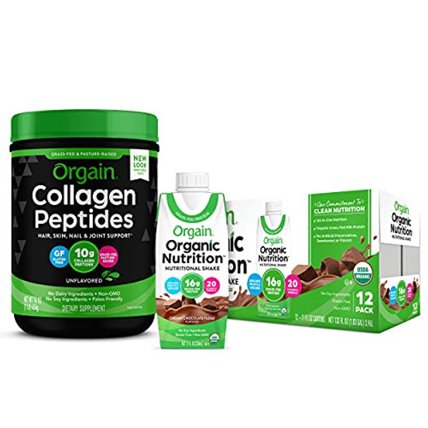 Orgain Hydrolyzed Collagen Powder Organic Nutritional Protein Shake (Packaging May Vary)