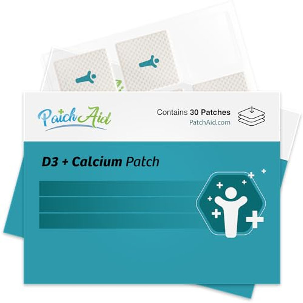 D3/Calcium Topical Patch By Patchaid 30Day Supply (Pack Of 2)