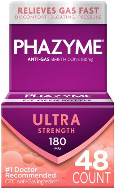 Phazyme Ultra Strength 180 Mg Antigas Softgels 48 Count (Pack Of 2)