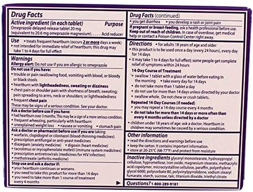 Prilosec Otc Tablets 14 Tablets (Pack Of 6)