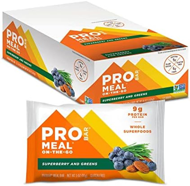 Probar Meal Bar Bundle Superberry & Greens (12 Count) And Superfood Slam (12 Count)