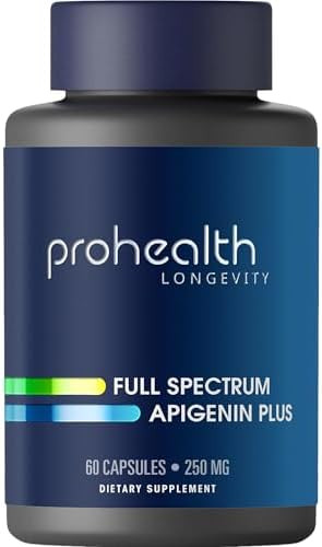 Prohealth Full Spectrum Apigenin Plus. Triple 3Rd Party Tested For Potency And Safety. Gmp Manufactured In The Usa. 250 Mg 60 Capsules