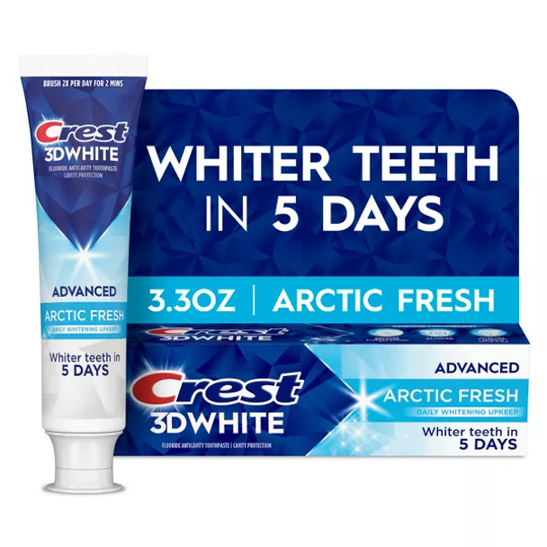 Crest 3D White Advanced Teeth Whitening Arctic Fresh Toothpaste - 3.3oz
