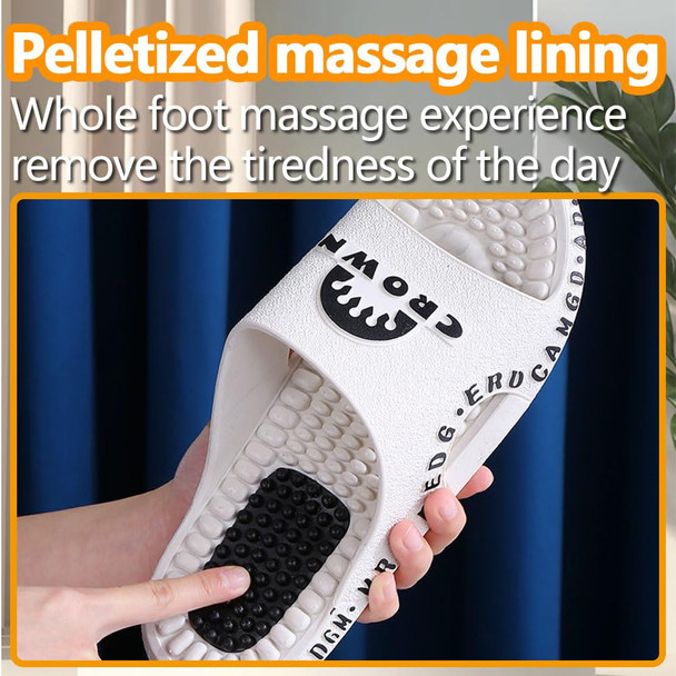 Acupressure Slippers Acupuncture Slippers Massage Slippers Foot Reflexology Acupressure Sandals Non-Slip Slippers for Men (Black,us Men 7.5-8)