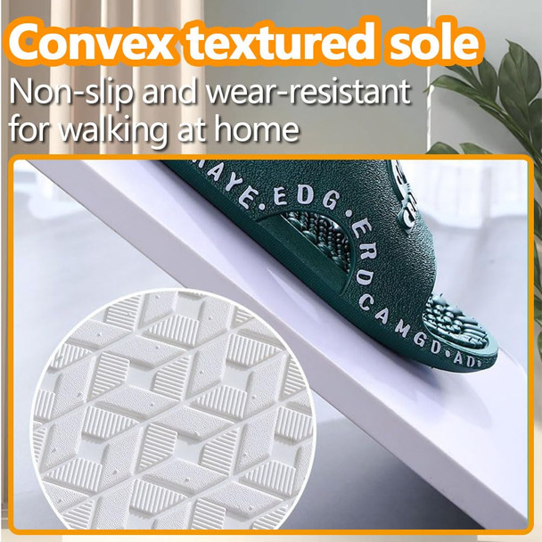 Acupressure Slippers Acupuncture Slippers Massage Slippers Foot Reflexology Acupressure Sandals Non-Slip Slippers for Men (Black,us Men 7.5-8)