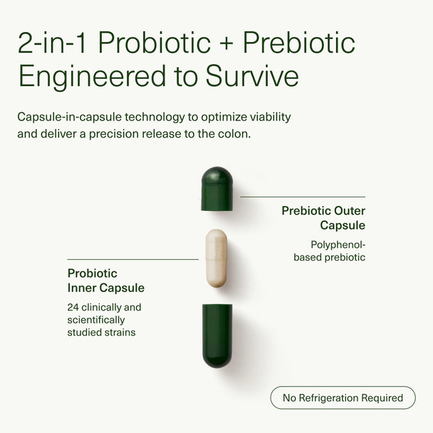 Seed 14 Day Gut Reset - Prebiotic and Probiotic for Women & Men - Digestive Health, Gut Health, Rapid Gut Recovery, Bloating & Constipation Relief - Vegan & Shelf-Stable - 28 Capsules (14-Day Supply)