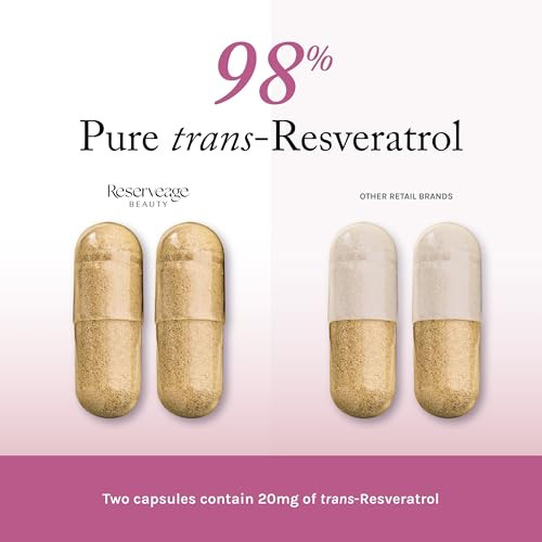 Reserveage Beauty Keratin Hair Booster with Biotin and Resveratrol Hair and Nail Growth Supplement for Men and WomenSupports Healthy Thickness and Shine with Biotin 120 Capsules 60 Servings