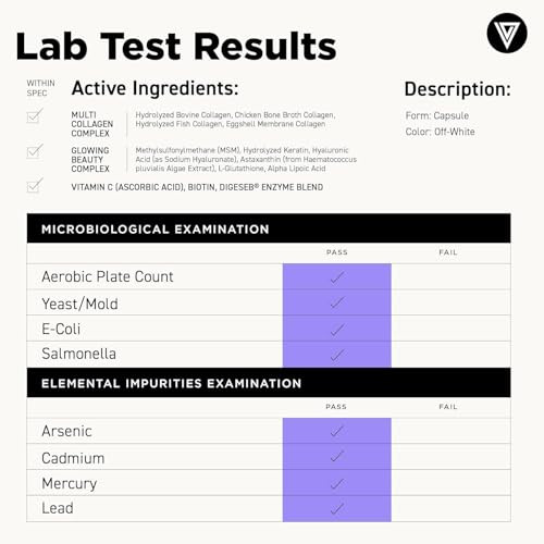 Vital Vitamins Multi Collagen Plus 2 Pack with Biotin Hyaluronic Acid Vitamin C  Type I  II  III  V  X  for Women and Men Hair Skin Nails Beauty Complex  300 Capsules
