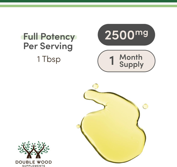 Double Wood Supplements Liquid Collagen  2500mg of Hydrolyzed Bovine Collagen Type 1 3 and Grassfed  32 Servings  for Women and Men  30 mcg of Biotin Sugar Free Pear Flavor
