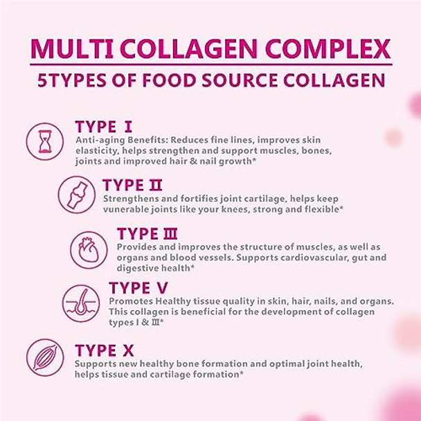 OMOGS Collagen Peptides Powder with Prebiotics and Cranberry Extract Hydrolyzed Collagen Peptides Support Hair Skin Nail Bone and Digestive Health Grass Fed Non GMO for Women and Men