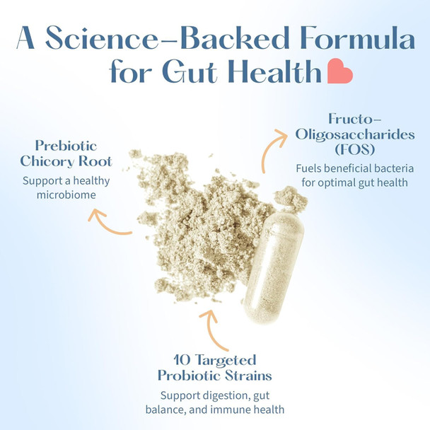 Lovebug Award Winning Maximum Strength Rebuild and Restore Immune and Digestive Microbiome  10 Clinically Studied Strains for Constipation Diarrhea and Upset Stomach  25 Billion CFU