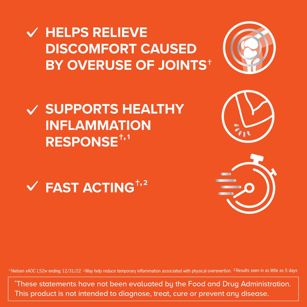 Qunol 5-in-1 Joint Support Supplement Fast Acting One Pill Dose Support Healthy Inflammation Response & Discomfort Caused by Overuse of Joints Alternative to Glucosamine Chondroitin MSM 45 Count