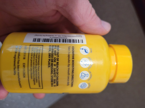 BioImmune Organic Lions Mane Supplement Capsules 120 Capsules w Patent Litropane Immune System Booster Nootropic Brain Support Mushroom Supplement 10X Extract Comparable to 18000mg