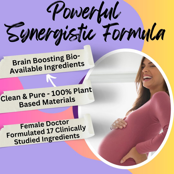 BioImmune Ultra Strength Bio Available Prenatal Vitamins for Women Naturally Occurring Methylated Folate Folic Acid DHA Omega 3 Supports Brain Development Healthy Fetal Development
