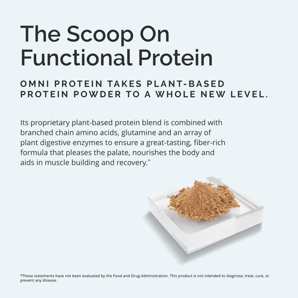 BRAINMD Dr Amen Omni Protein Chocolate - 2.38 lbs - Plant-Based Protein Powder - Promotes Energy & Exercise Recovery - Vegan Vegetarian Sugar Free Gluten Free - 30 Servings