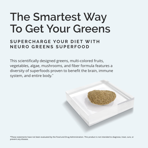 BRAINMD Dr Amen Neuro Greens Superfood - 7.9 oz - Supports Whole-Body Wellness Digestion + Immune & Brain Health - Gluten Free - 30 Servings