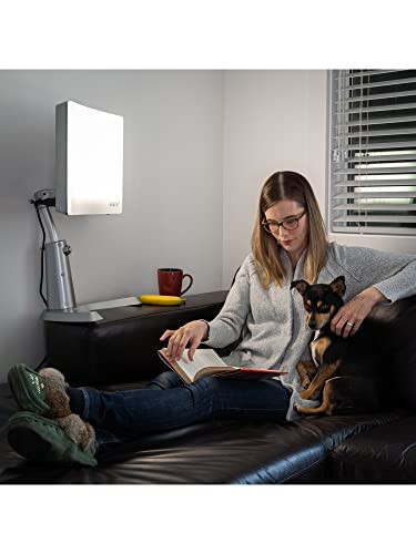 Carex Day Light Classic Plus Sunlight Therapy Lamp  10000 LUX Therapy Lamp at 12 Inches LED Bright White Light with Adjustable Height and Brightness Levels for Mood White