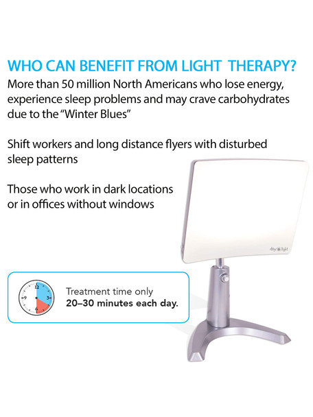 Carex Day Light Classic Plus Sunlight Therapy Lamp  10000 LUX Therapy Lamp at 12 Inches LED Bright White Light with Adjustable Height and Brightness Levels for Mood White