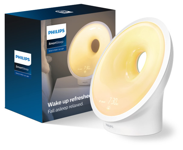 Philips SmartSleep Sleep and Wake-Up Light  Simulated Sunrise and Sunset  Multiple Lights and Sounds  RelaxBreathe to Sleep  AMZ Exclusive HF3650/60