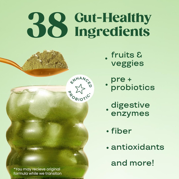 Bloom Nutrition Superfood Greens Powder Digestive Enzymes with Probiotics and Prebiotics Gut Health Bloating Relief for Women Chlorella Green Juice Mix with Beet Root Powder 30 SVG Coconut
