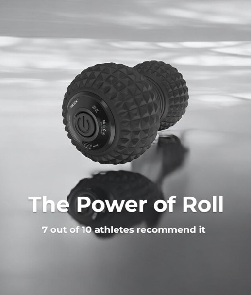 FitRx Vibrating Roller Rechargeable Lightweight Massage Roller with Multiple Vibrating Speeds
