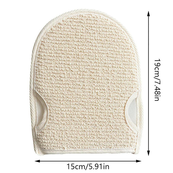 ZBDP Natural Loofah Glove Double-sided Body Scrub Pad Shower Body Scrubber Mitt for Spa Skin Clean Gloves