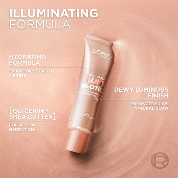 L'Oreal Paris Makeup True Match Lumi Glotion Natural Glow Enhancer Illuminator Highlighter Bronzing Drops For a Sun Kissed Glow 904 Deep