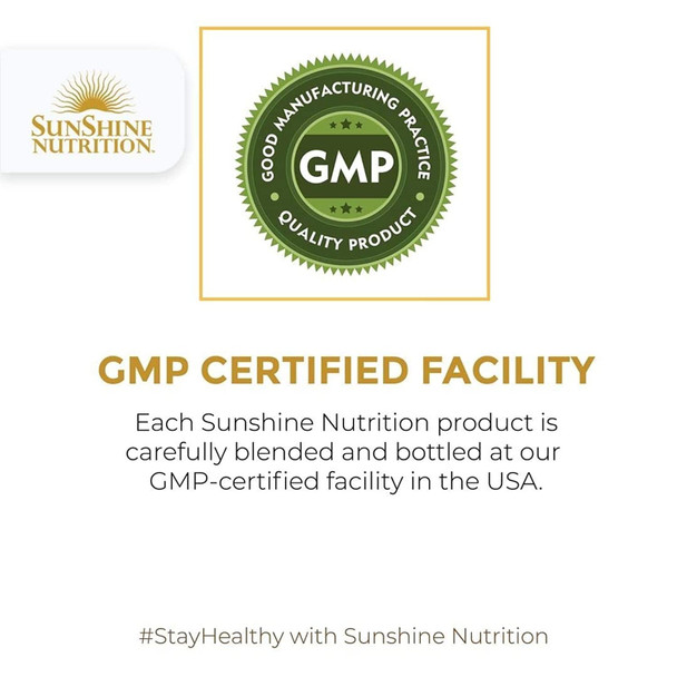 Sunshine Nutrition Advanced Collagen + Vitamin C 6000Mg 100 Tablets For Hair Skin Nail and Bone Health  Dietary Supplement