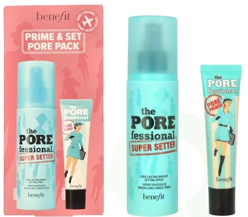 Benefit Prime & Set Pore Pack 2-Piece Set (0.74 Ounce Pore Primer + 4.0 Ounce Setting Spray)