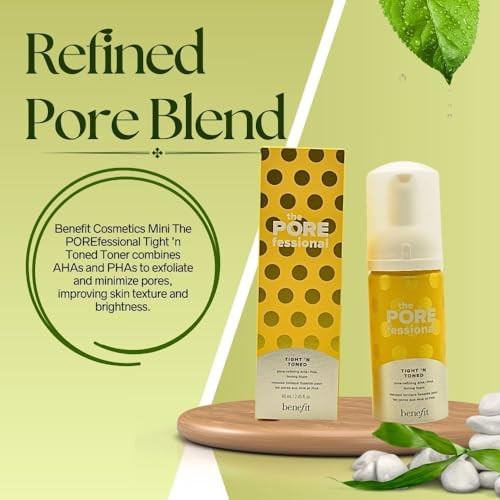 Benefit Cosmetics Mini The Porefessional Tight ’N Toned Pore-Refining Aha+Pha Toner 2 Oz / 60 Ml