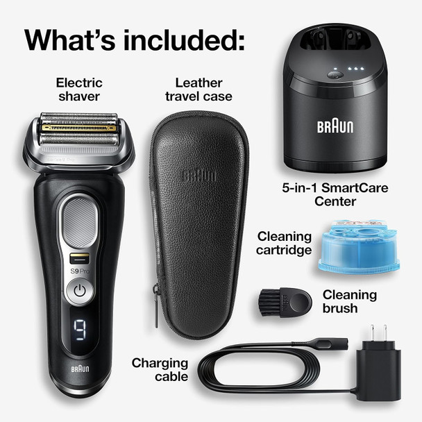 Braun Electric Razorwaterproof Foil Shaver For Menseries 9 Pro 9460Ccwet & Dry Shavew/Prolift Beard Trimmer For Grooming5-In-1 Cleaning & Charging Smartcare Center Head Shavers For Bald Men