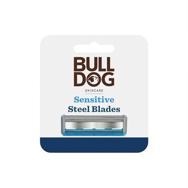 Bulldog Skincare - Sensitive Steel Blades - Men'S Razor Blade Refills – Contains 4 Blade Heads