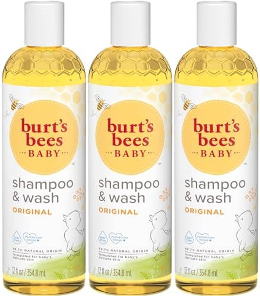 Burt'S Bees Baby Shampoo & Wash Tear Soap Natural Baby Care Original12 Ounce (Pack Of 3)