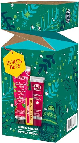 Burt'S Bees Lip Balm Squeezy Tinted Balm And Hand Cream Set Merry Melon Ready To Give Holiday 1 Set