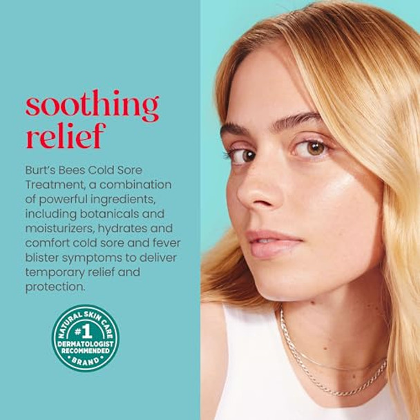 Burt'S Bees Cold Sore Treatment And Medicated Lip Balm College Back To School Dorm Essentials With Menthol And Eucalyptus Oil Natural Origin Skincare 2 Tubes 0.07 Oz./0.15 Oz.