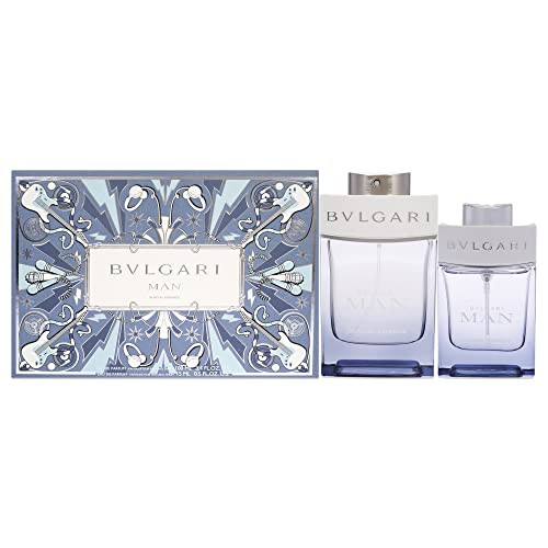 Bvlgari Man Glacial Essence Men 3.4Oz Edp Spray 0.5Oz Edp Spray 2 Pc Set