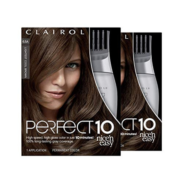 Clairol Nice‘N Easy Perfect 10 Permanent Hair Dye 3 Darkest Brown Hair Color 1 Count
