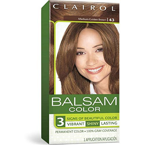 Clairol Balsam Hair Color 43 Medium Golden Brown 1 Kit (Pack Of 3)
