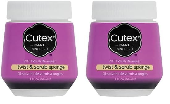Cutex Twist & Scrub Remover Jar 2 Fl Oz (59 Ml)