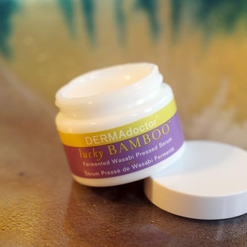 Dermadoctor Lucky Bamboo Probiotic Fermented Wasabi Pressed Serum Korean Skin Care Inspired. Hydrating Balancing And Pore Minimizer Hyaluronic Acid Serum For Face - 1.69 Oz