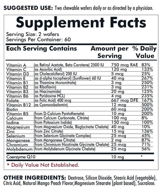 Kirkman Children's Chewable Multi-Vitamin/Mineral Wafers