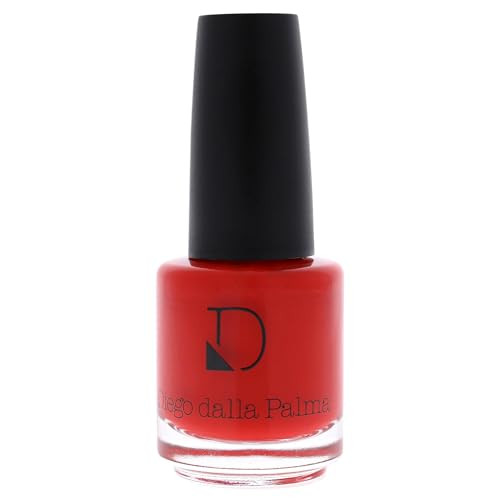 Diego Dalla Palma Nail Polish - Full Intense Color - High Coverage - Smooth Even Application - Maxi Brush For Precise Application - Glossy Finish - Long-Lasting - 224 Red Passion - 0.5 Oz
