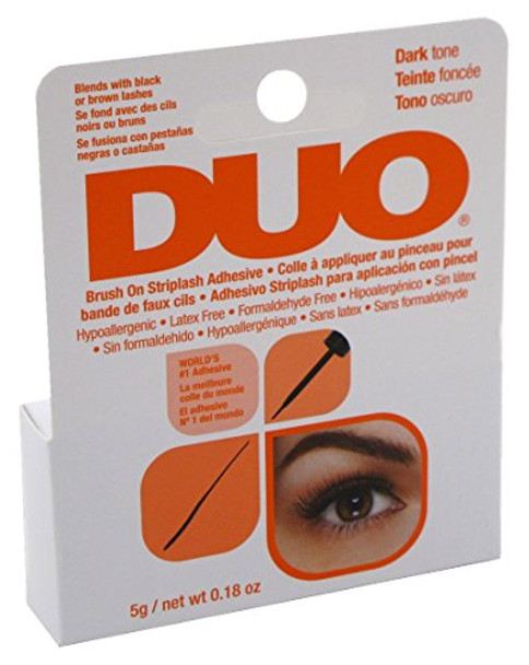 Duo Brush-On Striplash Adhesive Dark Tone 0.18 Ounce (5.3Ml) (6 Pack)