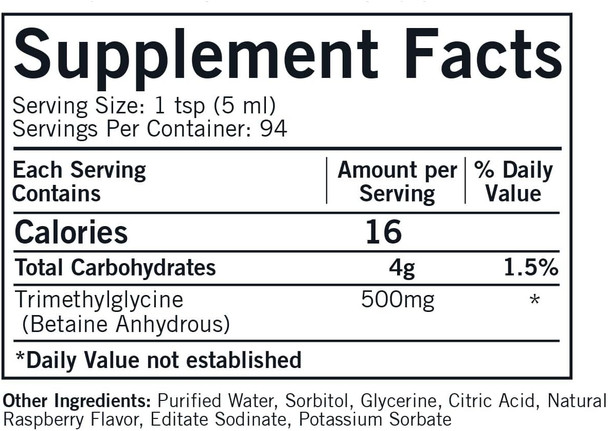 Kirkman Tmg (Trimethylglycine) Liquid 473 Ml/16 Fl Oz